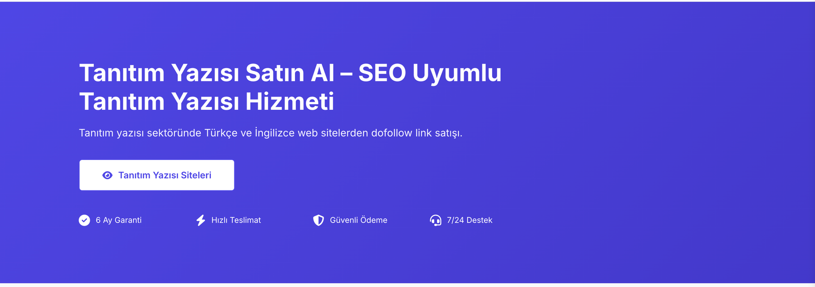 Tanıtım Yazısı Satın Al – SEO Uyumlu Tanıtım Yazısı Hizmeti